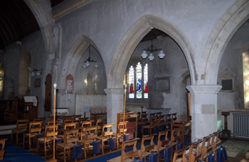 The view into the south aisle January 2011